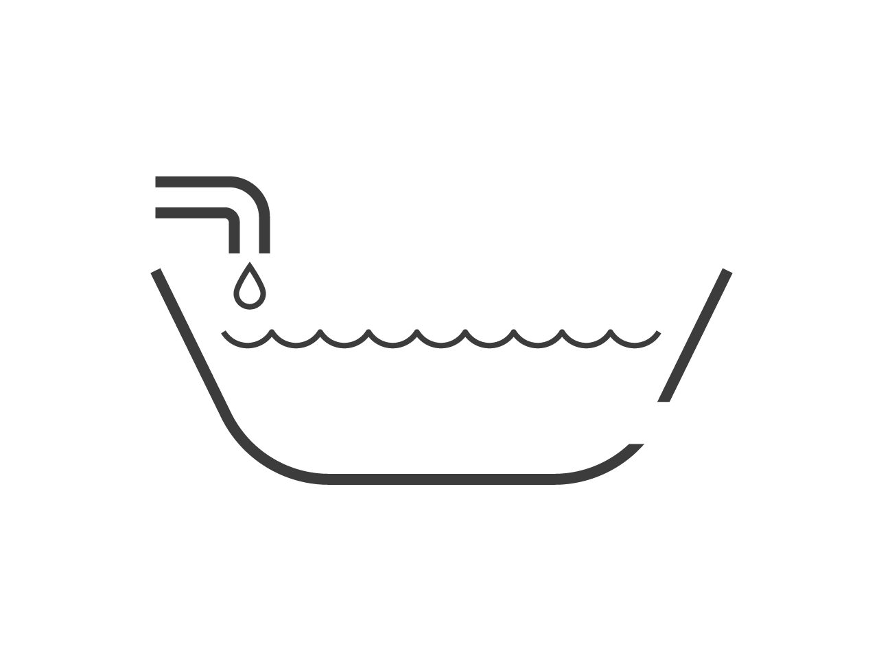 Deponi ikon som illustrerer rensing av vann